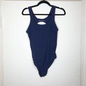 Outdoor Voices Navy Blue One Piece Cutout Swimsuit Small